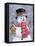 Snowman with Tophat-William Vanderdasson-Framed Premier Image Canvas