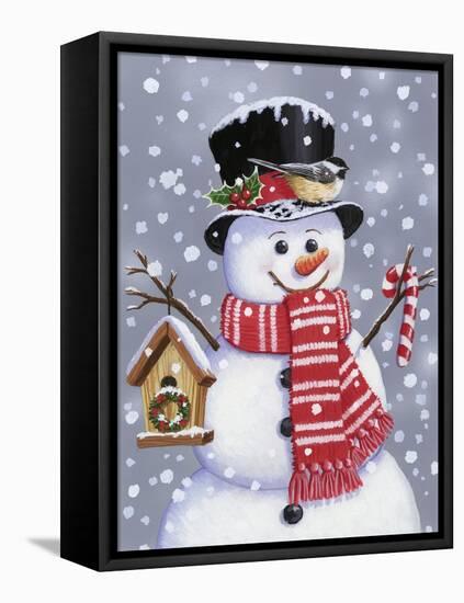 Snowman with Tophat-William Vanderdasson-Framed Premier Image Canvas