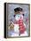 Snowman with Tophat-William Vanderdasson-Framed Premier Image Canvas