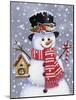 Snowman with Tophat-William Vanderdasson-Mounted Giclee Print