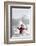 Snowman with Winter Snow Background-Sandralise-Framed Photographic Print