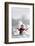 Snowman with Winter Snow Background-Sandralise-Framed Photographic Print