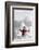 Snowman with Winter Snow Background-Sandralise-Framed Photographic Print