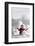 Snowman with Winter Snow Background-Sandralise-Framed Photographic Print