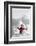 Snowman with Winter Snow Background-Sandralise-Framed Photographic Print