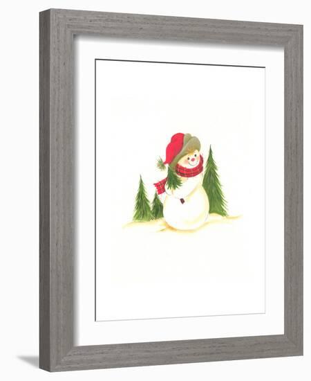 Snowman-Beverly Johnston-Framed Giclee Print