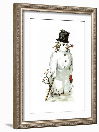 Snowman-Vintage Apple Collection-Framed Giclee Print