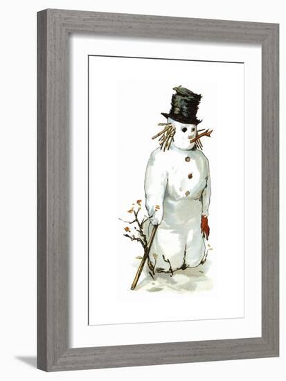 Snowman-Vintage Apple Collection-Framed Giclee Print