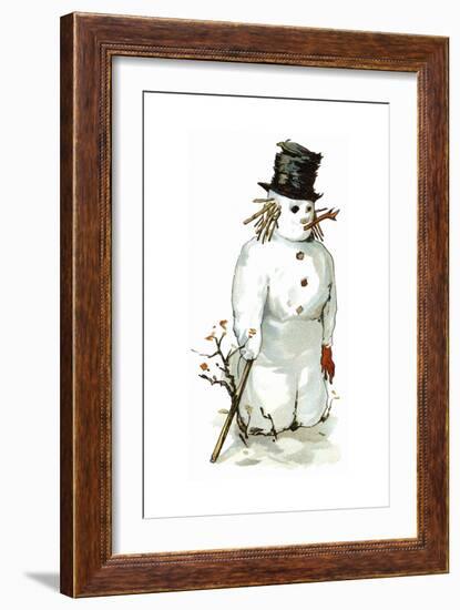 Snowman-Vintage Apple Collection-Framed Giclee Print