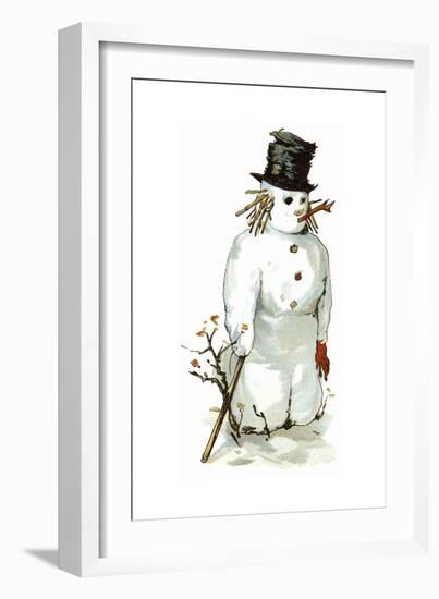 Snowman-Vintage Apple Collection-Framed Giclee Print