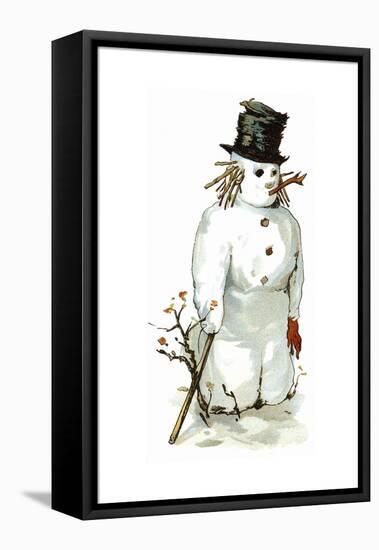 Snowman-Vintage Apple Collection-Framed Premier Image Canvas