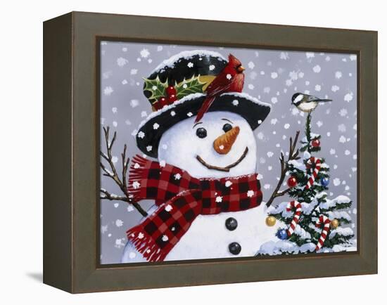 Snowman-William Vanderdasson-Framed Premier Image Canvas