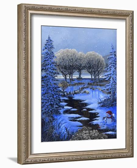 Snowman-Bonnie B. Cook-Framed Giclee Print