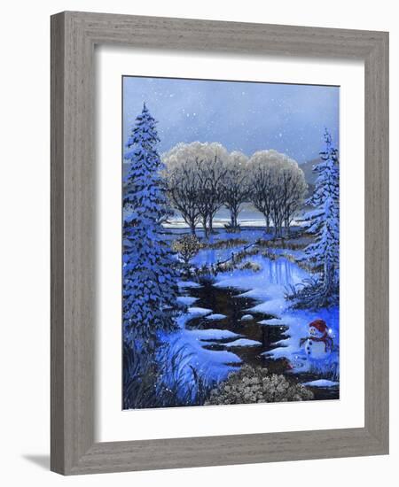 Snowman-Bonnie B. Cook-Framed Giclee Print