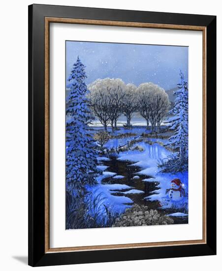 Snowman-Bonnie B. Cook-Framed Giclee Print