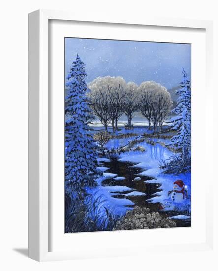 Snowman-Bonnie B. Cook-Framed Giclee Print