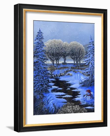 Snowman-Bonnie B. Cook-Framed Giclee Print