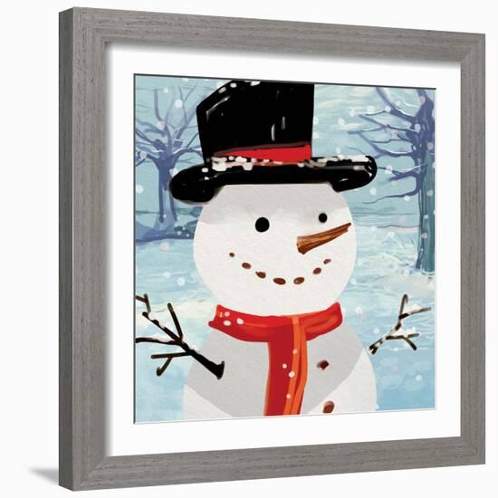 Snowman-Kim Allen-Framed Art Print