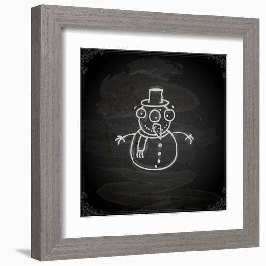 Snowman-Ozerina Anna-Framed Art Print