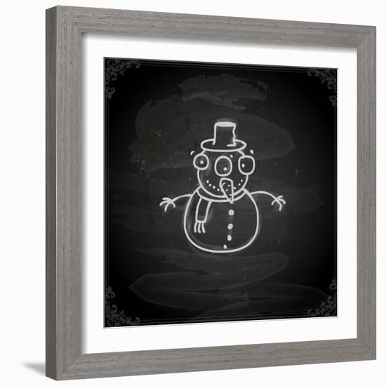 Snowman-Ozerina Anna-Framed Art Print