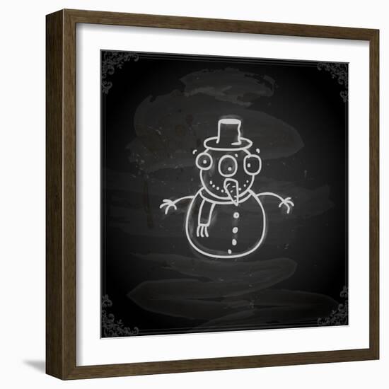 Snowman-Ozerina Anna-Framed Art Print