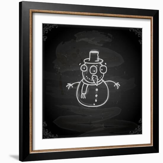 Snowman-Ozerina Anna-Framed Art Print