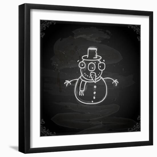 Snowman-Ozerina Anna-Framed Art Print