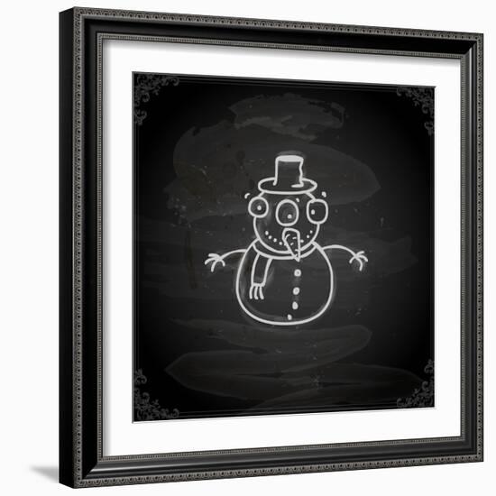 Snowman-Ozerina Anna-Framed Art Print