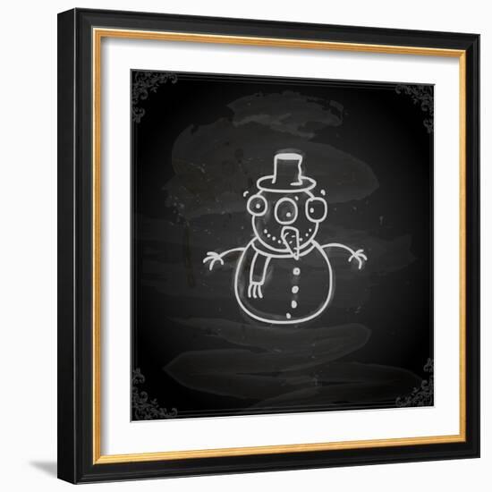 Snowman-Ozerina Anna-Framed Art Print