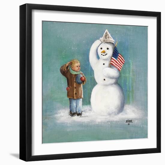 Snowman-Dianne Dengel-Framed Giclee Print