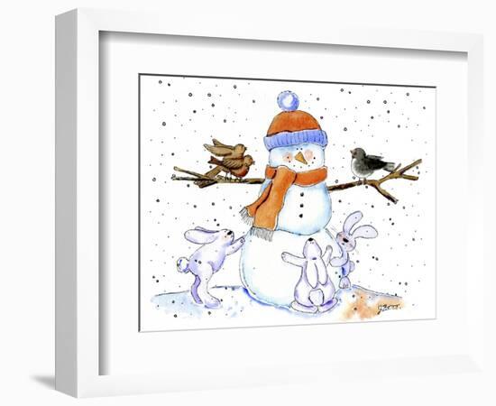 Snowman-Jennifer Zsolt-Framed Giclee Print