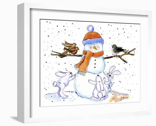 Snowman-Jennifer Zsolt-Framed Giclee Print