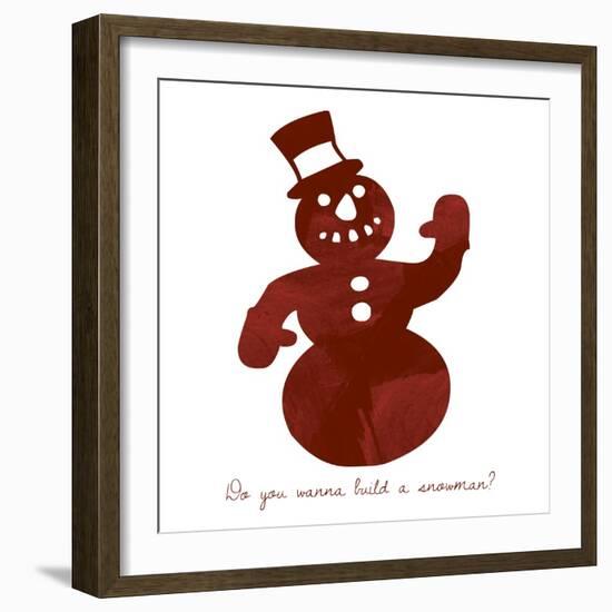 Snowman-Erin Clark-Framed Giclee Print