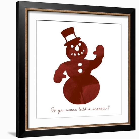 Snowman-Erin Clark-Framed Giclee Print