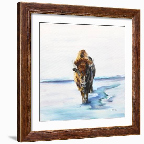 Snowman-Renee Gould-Framed Giclee Print