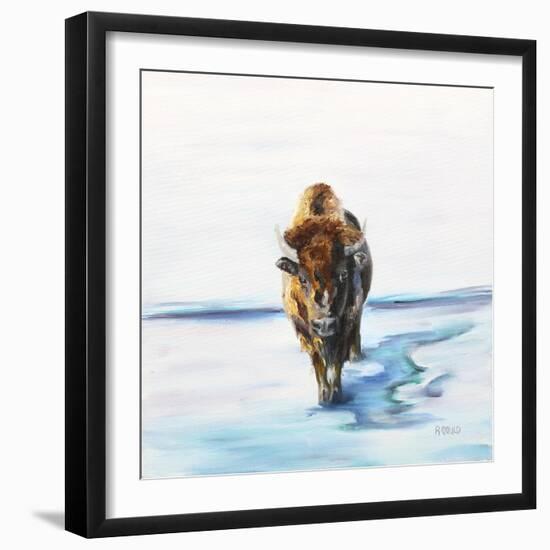Snowman-Renee Gould-Framed Giclee Print