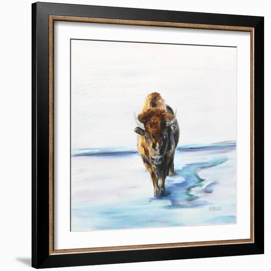 Snowman-Renee Gould-Framed Giclee Print