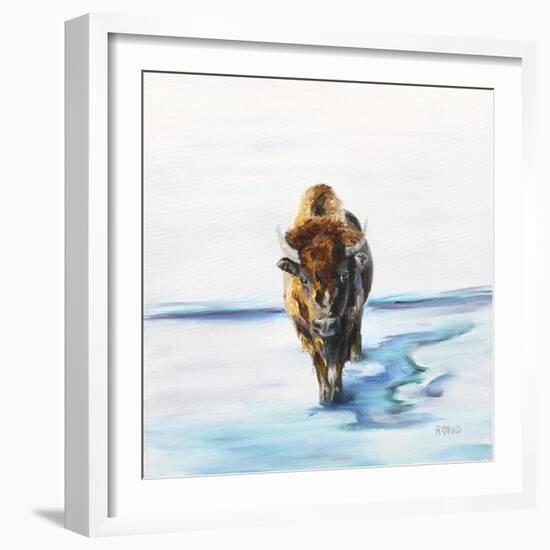 Snowman-Renee Gould-Framed Giclee Print