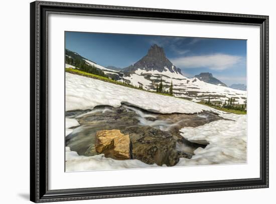 Snowmelt and Creek, Glacier National Park-Howie Garber-Framed Photographic Print