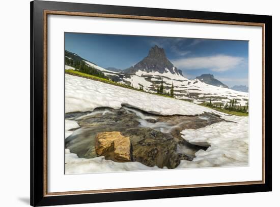 Snowmelt and Creek, Glacier National Park-Howie Garber-Framed Photographic Print