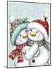 Snowmen Dancing-MAKIKO-Mounted Giclee Print