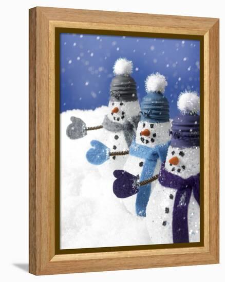 Snowmen in a Row-Gaetano-Framed Premier Image Canvas