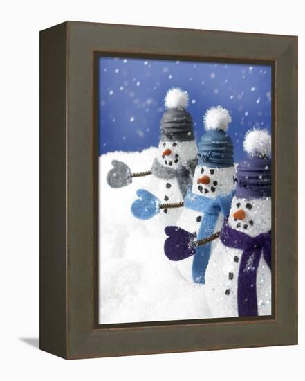 Snowmen in a Row-Gaetano-Framed Premier Image Canvas