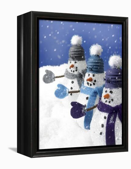 Snowmen in a Row-Gaetano-Framed Premier Image Canvas