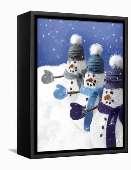 Snowmen in a Row-Gaetano-Framed Premier Image Canvas