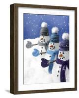 Snowmen in a Row-Gaetano-Framed Photographic Print