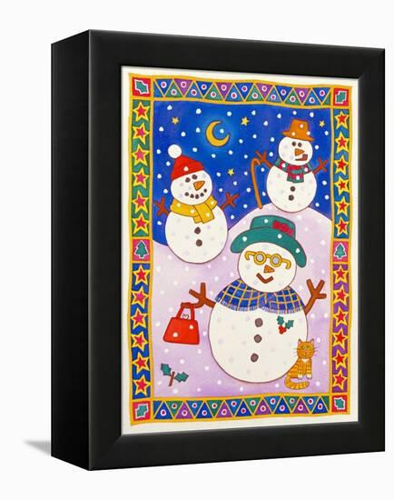 Snowmen in the Snow-Cathy Baxter-Framed Premier Image Canvas