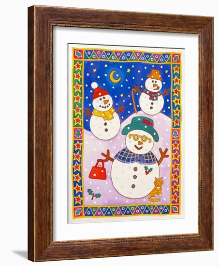 Snowmen in the Snow-Cathy Baxter-Framed Giclee Print