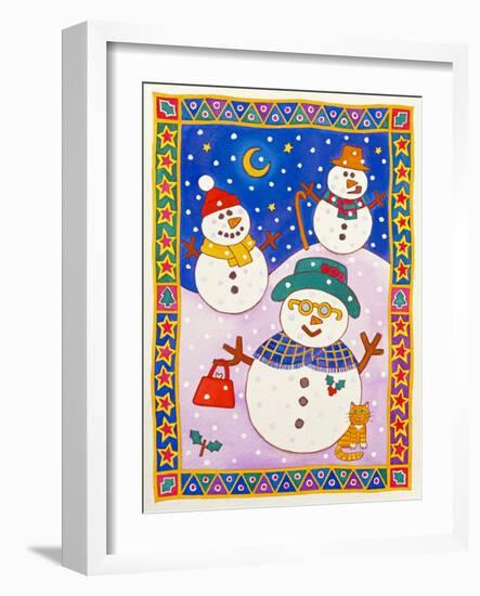 Snowmen in the Snow-Cathy Baxter-Framed Giclee Print