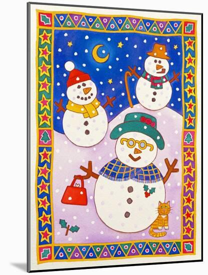 Snowmen in the Snow-Cathy Baxter-Mounted Giclee Print